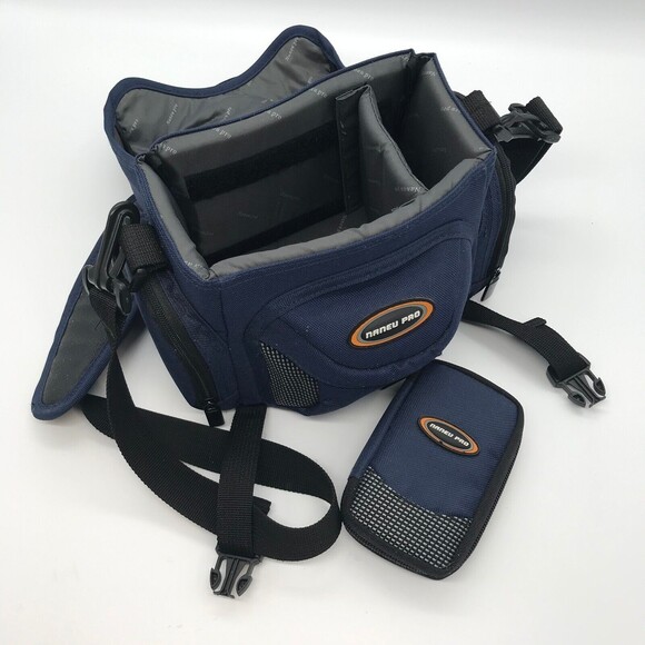 Naneu Pro Travelers TS15 Blue Camera Case Shoulder Strap Carrier & Mini Bag - Picture 8 of 11